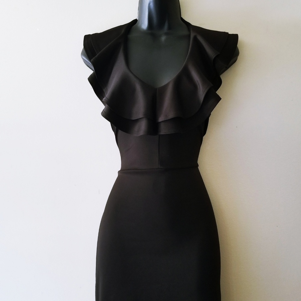 Sexy Black Club Cocktail Evening Dress Size Small
